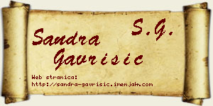 Sandra Gavrišić vizit kartica